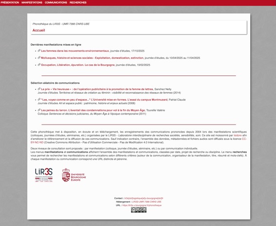 Phonothèque du LIR3S